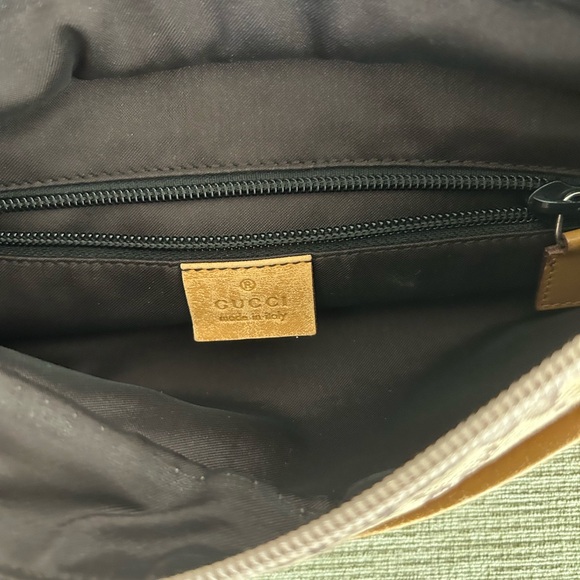 GUCCI AUTHENTIC GG CANVAS/LEATHER SHERRY TOTE - Picture 3 of 11